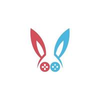 modèle vectoriel de conception d'icône de logo de lapin
