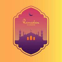 illustration graphique vectoriel du ramadan kareem. parfait pour la conception, le modèle, la mise en page du ramadan.
