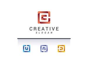 lettre c logo moderne créatif vecteur