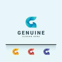 logo de couleur dégradé simple lettre g vecteur