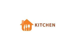 création de logo de maison de cuisine vecteur