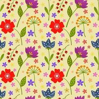 motif sans couture avec fleurs, motif répétitif abstrait.pour papier, couverture, tissu, textiles, emballage cadeau, publicité, art mural, décoration intérieure. illustration vectorielle de la mode. vecteur