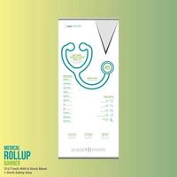 conception de bannière médicale roll up vecteur