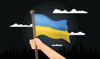 troisième guerre mondiale ukraine russie conflit paix drapeau nation vecteur ukrainerussie guerre logo ukrainien