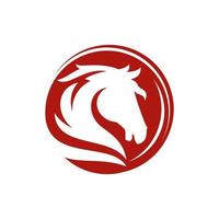 illustration vectorielle de conception de logo de chevaux vecteur