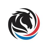 illustration vectorielle de conception de logo de chevaux vecteur