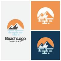 modèle de vecteur de conception de logo de plage