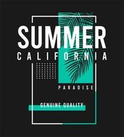 typographie californienne d'été ... vecteur