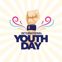 Journée internationale de la jeunesse vecteur