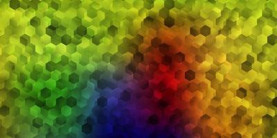 modèle de vecteur multicolore clair dans un style hexagonal.