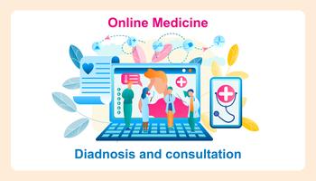 Bannière Modern System Online Medicine vecteur
