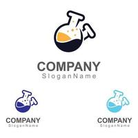 modèle de conception d'icône de logo de laboratoire scientifique de molécule concept de laboratoire scientifique vecteur