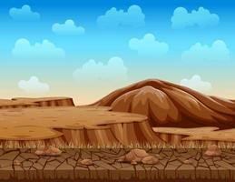 paysage d'illustration de sol fissuré sec