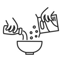 céréale. icône de cuisine doodle dessinés à la main. vecteur