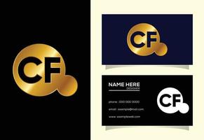 création initiale du logo de la lettre du monogramme cf. symbole de l'alphabet graphique pour l'identité de l'entreprise vecteur