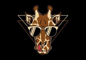 girafe portant des lunettes vecteur