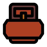 bouteille de gaz avec icône de ligne remplie adaptée au jeu d'icônes de la maison vecteur
