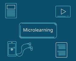 exemple de vecteur de formation basé sur le microlearning