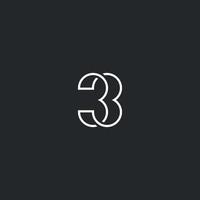 3 illustration de ligne d'icône de vecteur de logo