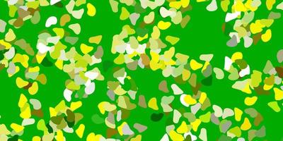 modèle vectoriel vert clair, jaune avec des formes abstraites.