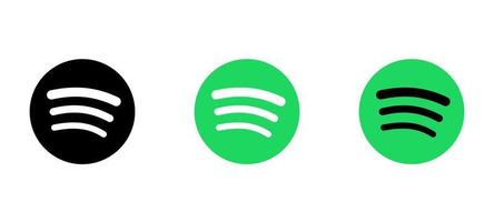 icône spotify, logo spotify, ensemble de logos de symboles spotify vecteur