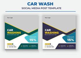 modèles de médias sociaux de lavage de voiture, médias sociaux de vente de voitures vecteur