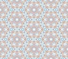 motif fractal abstrait sans soudure. ornement de ligne arabe avec des formes de mandala floral étoile. vecteur