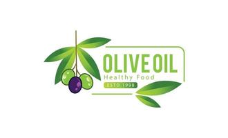 création de logo d'huile d'olive vecteur