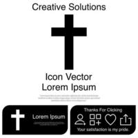 religion croix icône vecteur eps 10