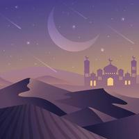 mosquée dans le désert vecteur