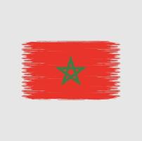 coups de pinceau du drapeau marocain. drapeau national vecteur