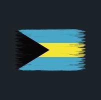 coups de pinceau du drapeau des bahamas. drapeau national vecteur