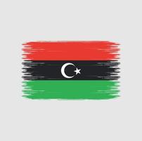 coups de pinceau du drapeau de la libye. drapeau national vecteur