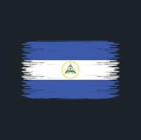 coups de pinceau du drapeau nicaragua. drapeau national vecteur