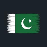 coups de pinceau du drapeau pakistanais. drapeau national vecteur