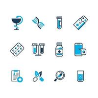 ensemble d'icônes de pharmacie vecteur