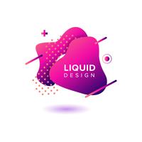 Couleur forme liquide abstraite vecteur