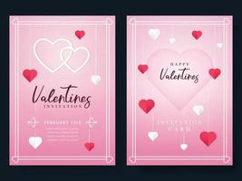 invitation saint valentin vecteur