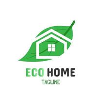 logo ecohome. conception simple d'un logo de zone résidentielle verte vecteur