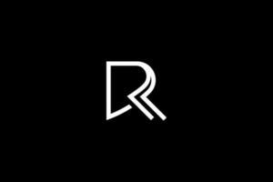 création de logo lettre rr ou double r vecteur