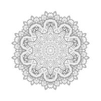 vecteur de mandala art ligne élégante pour la conception