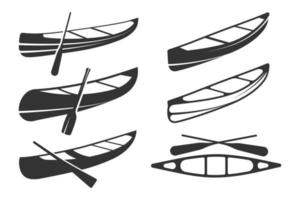 vecteurs de canoë et bateau de kayak vecteur