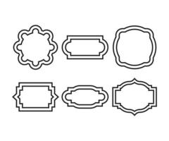 cadres d'étiquettes ornementales vecteur
