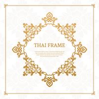 Vecteur de cadre décoratif sur le thème thaïlandais