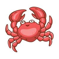 crabe illustration de dessin animé vecteur
