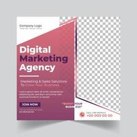 modèle de conception de publication sur les médias sociaux d'entreprise, d'entreprise et d'agence de marketing numérique vecteur