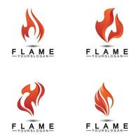 modèle de vecteur de conception de logo de flamme de feu
