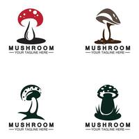 modèle de conception de vecteur de logo champignon