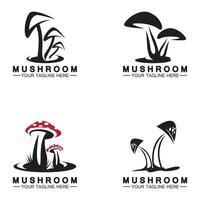 modèle de conception de vecteur de logo champignon