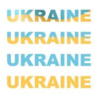 l'inscription ukraine aux couleurs du drapeau ukrainien vecteur